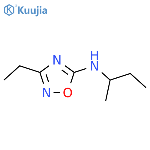 N-(butan-2-yl)-3-ethyl-1,2,4-oxadiazol-5-amine structure