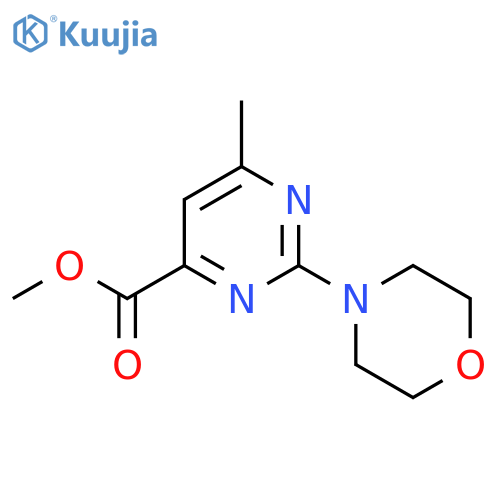 6-Methyl-2-morpholin-4-yl-pyrimidine-4-carboxylic acid methyl ester structure