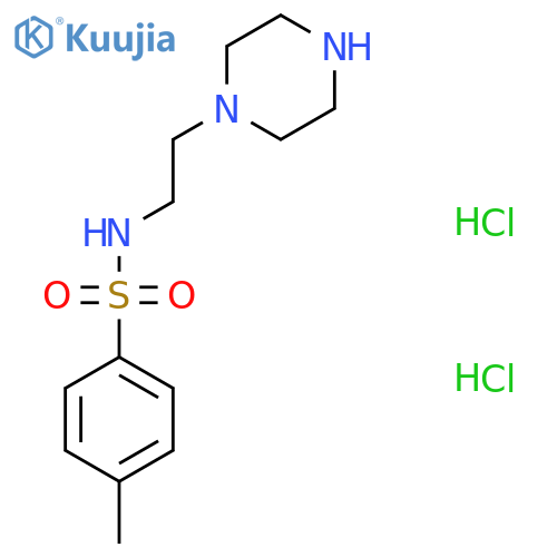 4-methyl-N-(2-piperazin-1-ylethyl)benzenesulfonamide;dihydrochloride structure