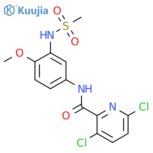 3,6-dichloro-N-(3-methanesulfonamido-4-methoxyphenyl)pyridine-2-carboxamide structure