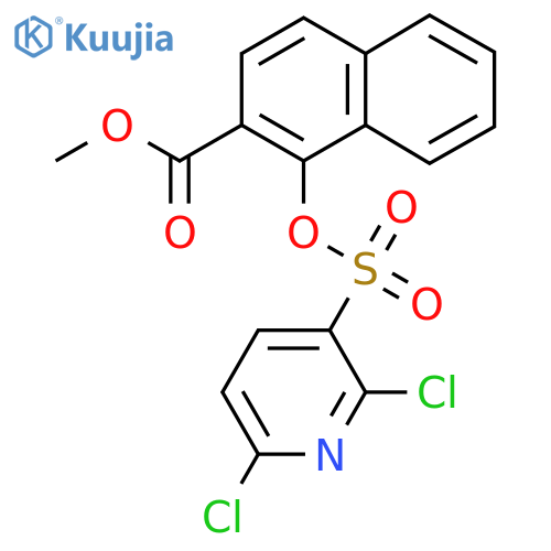 Methyl 1-{[(2,6-dichloropyridin-3-yl)sulfonyl]oxy}naphthalene-2-carboxylate structure
