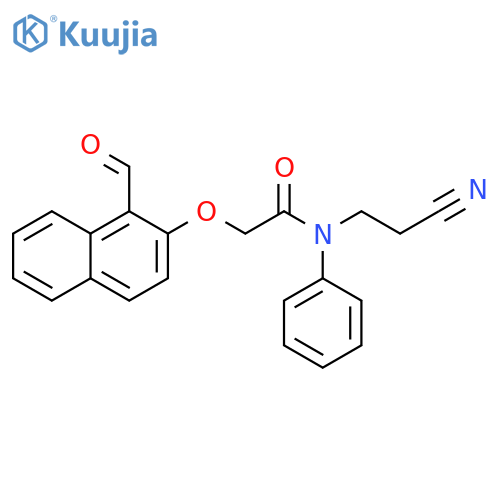 N-(2-Cyanoethyl)-2-[(1-formyl-2-naphthalenyl)oxy]-N-phenylacetamide structure