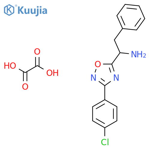 1-3-(4-chlorophenyl)-1,2,4-oxadiazol-5-yl-2-phenylethan-1-amine, oxalic acid structure