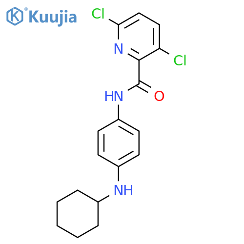 3,6-dichloro-N-[4-(cyclohexylamino)phenyl]pyridine-2-carboxamide structure