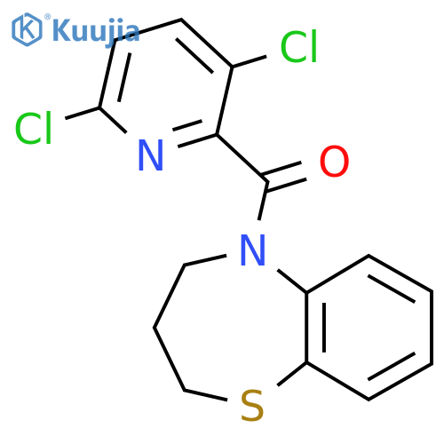 5-(3,6-Dichloropyridine-2-carbonyl)-2,3,4,5-tetrahydro-1,5-benzothiazepine structure