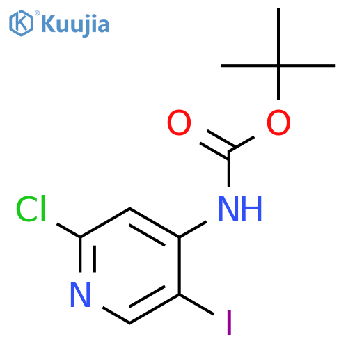 tert-butyl N-(2-chloro-5-iodopyridin-4-yl)carbamate structure
