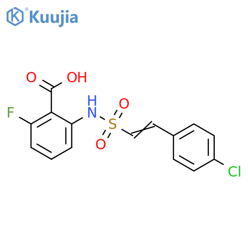 2-[[[2-(4-Chlorophenyl)ethenyl]sulfonyl]amino]-6-fluorobenzoic acid structure
