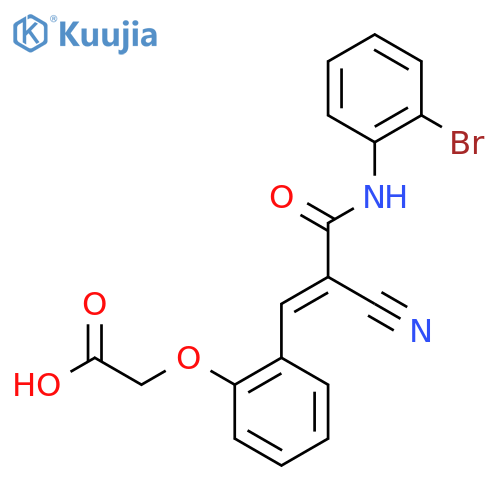 2-(2-{2-[(2-Bromophenyl)carbamoyl]-2-cyanoeth-1-en-1-yl}phenoxy)acetic acid structure