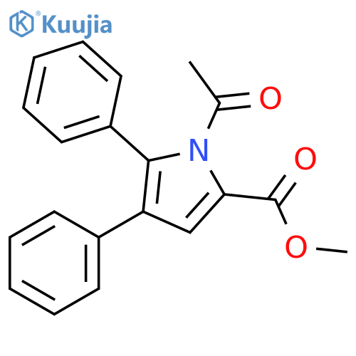 1H-Pyrrole-2-carboxylic acid, 1-acetyl-4,5-diphenyl-, methyl ester structure