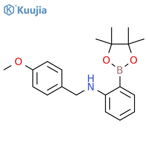 N-(4-Methoxybenzyl)-2-(4,4,5,5-tetramethyl-1,3,2-dioxaborolan-2-yl)aniline structure