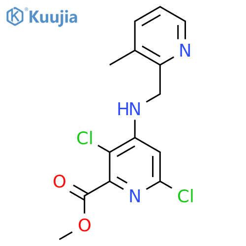 Methyl 3,6-dichloro-4-(((3-methylpyridin-2-yl)methyl)amino)picolinate structure