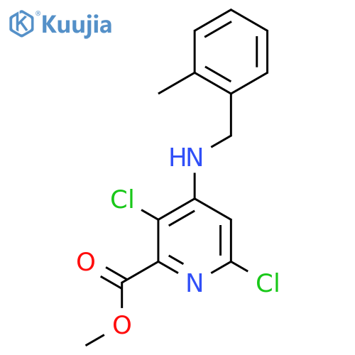Methyl 3,6-dichloro-4-((2-methylbenzyl)amino)picolinate structure