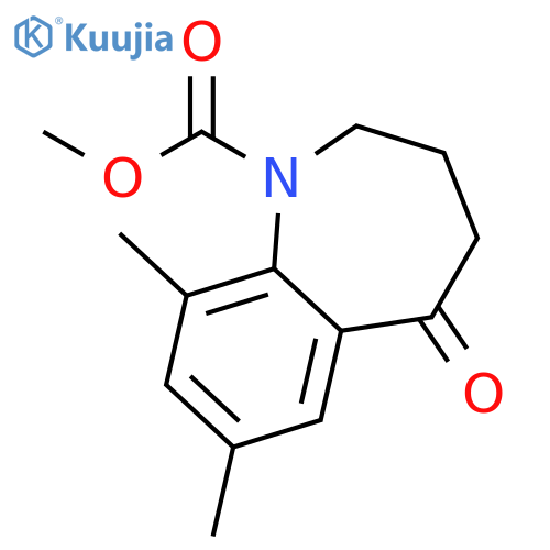 methyl 7,9-dimethyl-5-oxo-2,3,4,5-tetrahydro-1H-benzo[b]azepine-1-carboxylate structure