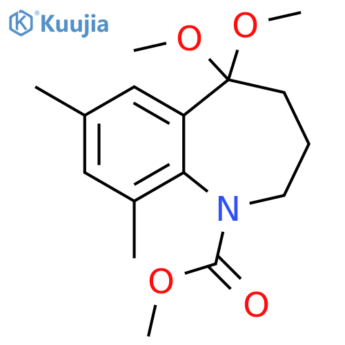methyl 5,5-dimethoxy-7,9-dimethyl-2,3,4,5-tetrahydro-1H-1-benzazepine-1-carboxylate structure