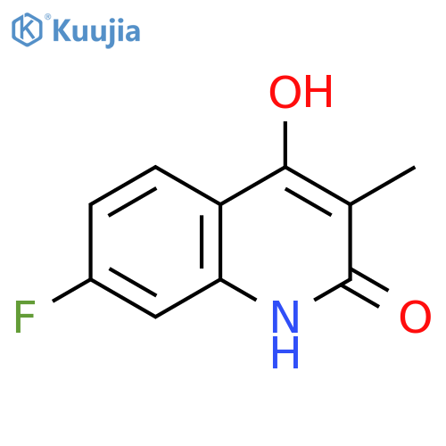 7-fluoro-4-hydroxy-3-methyl-1,2-dihydroquinolin-2-one structure