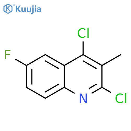 2,4-dichloro-6-fluoro-3-methylquinoline structure