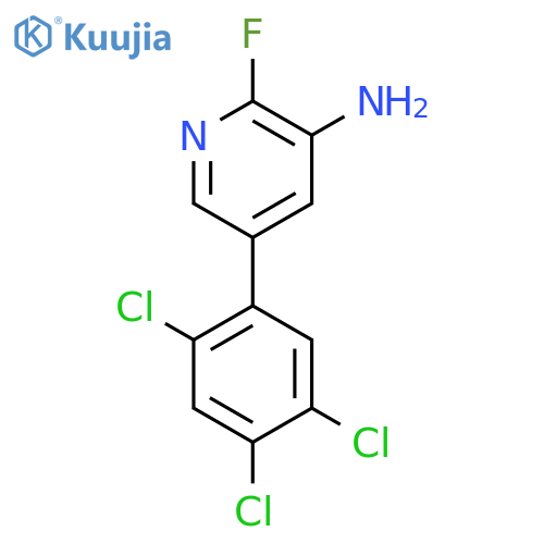 3-Amino-2-fluoro-5-(2,4,5-trichlorophenyl)pyridine structure