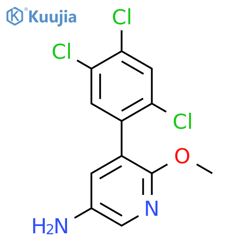5-Amino-2-methoxy-3-(2,4,5-trichlorophenyl)pyridine structure