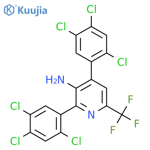 3-Amino-2,4-bis(2,4,5-trichlorophenyl)-6-(trifluoromethyl)pyridine structure