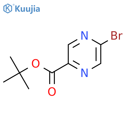 Tert-butyl 5-bromopyrazine-2-carboxylate structure