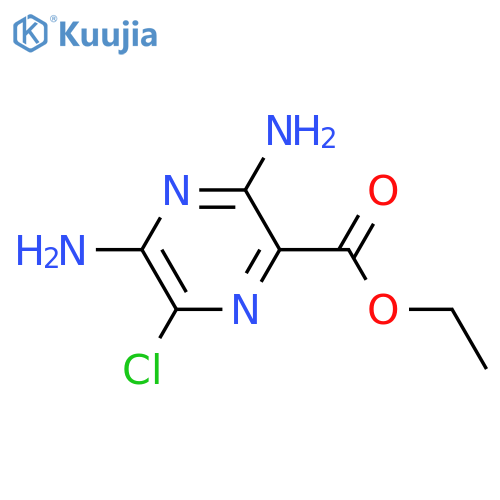 ethyl 3,5-diamino-6-chloropyrazine-2-carboxylate structure
