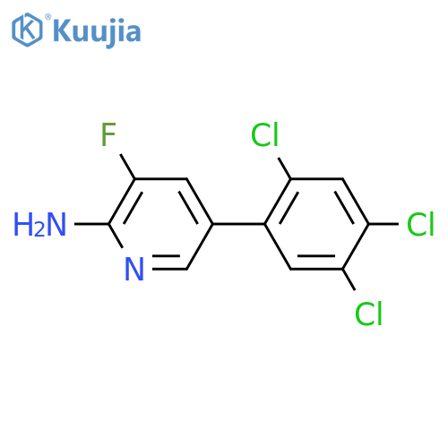 2-Amino-3-fluoro-5-(2,4,5-trichlorophenyl)pyridine structure
