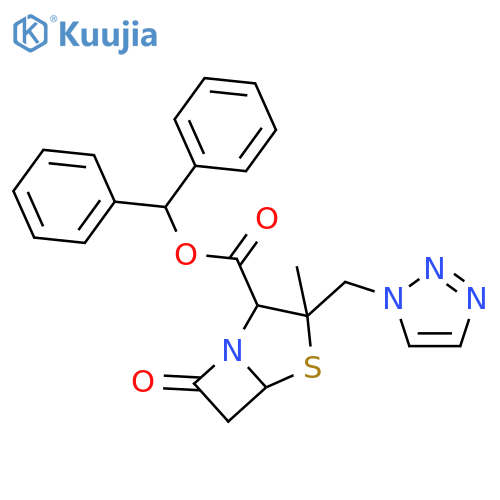 4-Thia-1-azabicyclo[3.2.0]heptane-2-carboxylic acid, 3-methyl-7-oxo-3-(1H-1,2,3-triazol-1-ylmethyl)-, diphenylmethyl ester, (2S,3S,5R)- structure