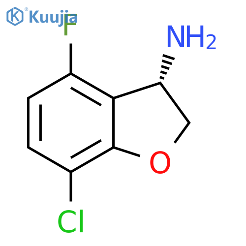 3-Benzofuranamine, 7-chloro-4-fluoro-2,3-dihydro-, (3S)- structure