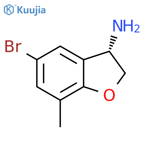 3-Benzofuranamine, 5-bromo-2,3-dihydro-7-methyl-, (3S)- structure