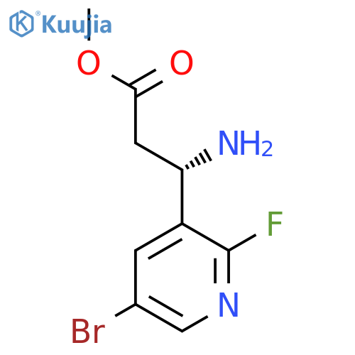 methyl (3S)-3-amino-3-(5-bromo-2-fluoropyridin-3-yl)propanoate structure