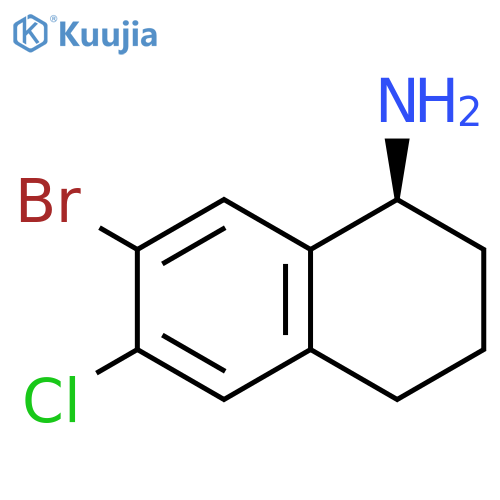 (1S)-7-BROMO-6-CHLORO-1,2,3,4-TETRAHYDRONAPHTHYLAMINE structure