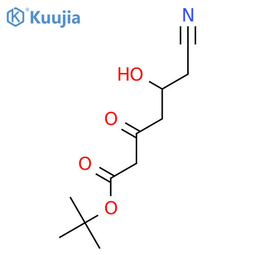 (5R)-6-Cyano-5-hydroxy-3-oxo-hexanoic Acid tert-Butyl Ester structure