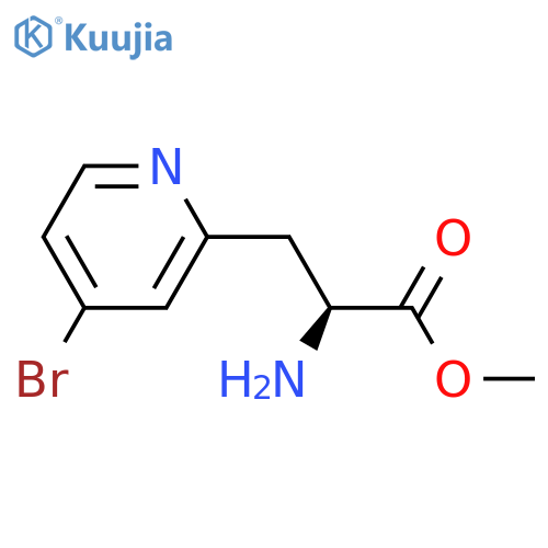 methyl (2S)-2-amino-3-(4-bromopyridin-2-yl)propanoate structure