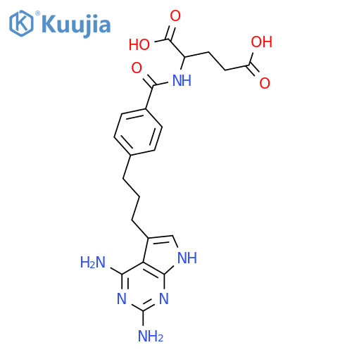 L-Glutamic acid,N-[4-[3-(2,4-diamino-7H-pyrrolo[2,3-d]pyrimidin-5-yl)propyl]benzoyl]- structure
