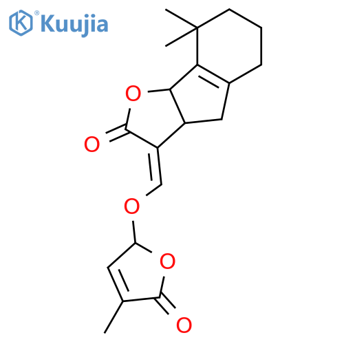 2H-Indeno[1,2-b]furan-2-one, 3-[[[(2R)-2,5-dihydro-4-methyl-5-oxo-2-furanyl]oxy]methylene]-3,3a,4,5,6,7,8,8b-octahydro-8,8-dimethyl-, (3E,3aS,8bR)- structure