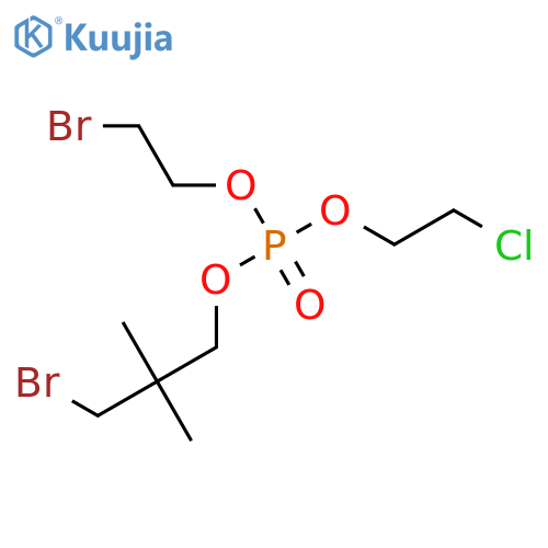 Phosphoric acid, mixed3-bromo-2,2-dimethylpropyl and 2-bromoethyl and 2-chloroethyl esters structure