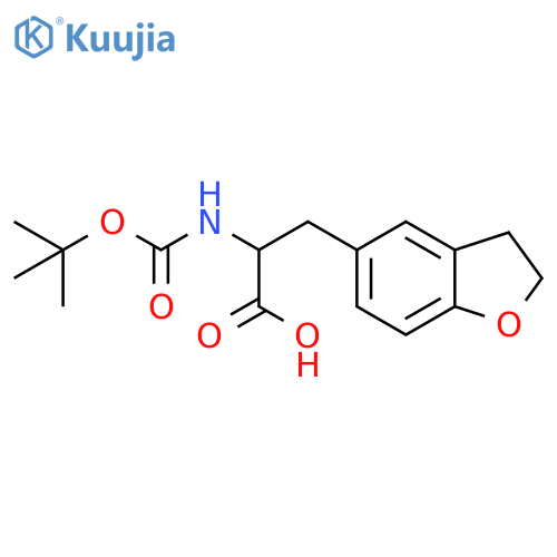 2-{(tert-Butoxy)carbonylamino}-3-(2,3-dihydro-1-benzofuran-5-yl)propanoic acid structure