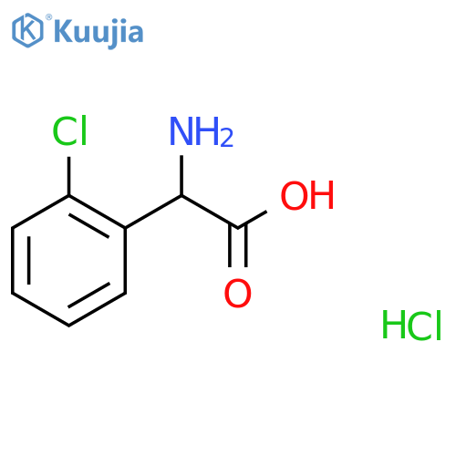 2-Amino-2-(2-chlorophenyl)acetic acid hydrochloride structure