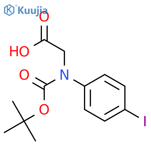 2-{(tert-butoxy)carbonylamino}-2-(4-iodophenyl)acetic acid structure