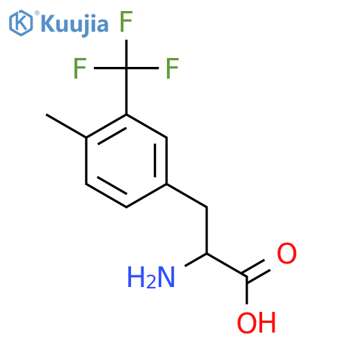 2-amino-3-4-methyl-3-(trifluoromethyl)phenylpropanoic acid structure