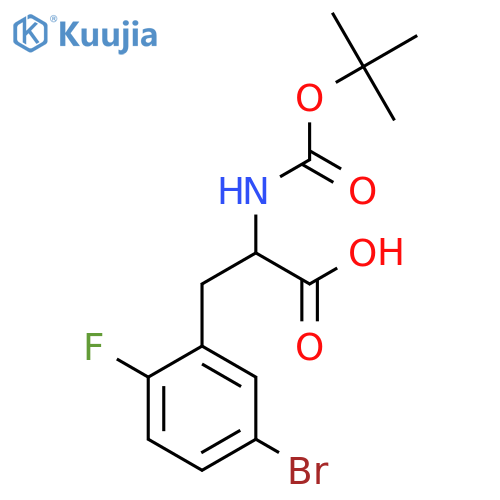 N-Boc-5-bromo-2-fluoro-DL-phenylalanine structure