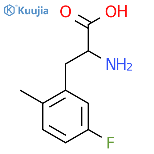 2-amino-3-(5-fluoro-2-methylphenyl)propanoic acid structure