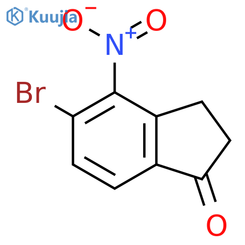 5-bromo-4-nitro-2,3-dihydro-1H-inden-1-one structure