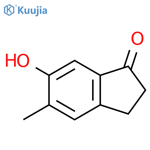 6-Hydroxy-5-methyl-indan-1-one structure