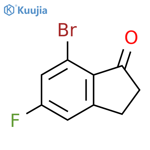 7-Bromo-5-fluoro-1-indanone structure