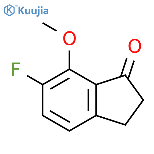 6-Fluoro-7-methoxy-2,3-dihydro-1H-inden-1-one structure
