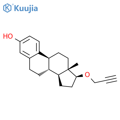 Estra-1,3,5(10)-trien-3-ol, 17-(2-propynyloxy)-, (17b)- structure