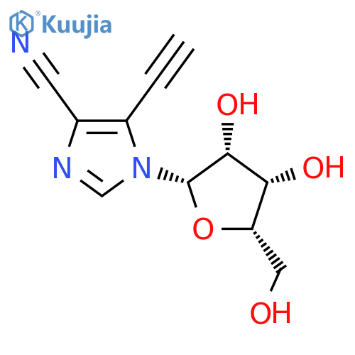 5-Ethynyl-1-(β-D-ribofuranosyl)-imidazo-4-carbonitrile structure