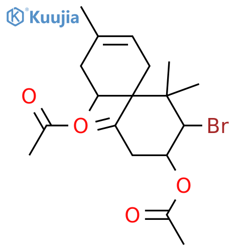 10-Bromo-3,7(14)-chamigradiene-1,9-diol; Di-Ac structure