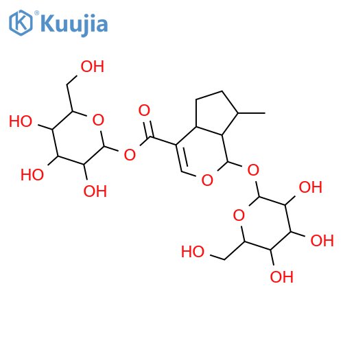 β-D-Glucopyranose, 1-[(1S,4aS,7R,7aR)-1-(β-D-glucopyranosyloxy)-1,4a,5,6,7,7a-hexahydro-7-methylcyclopenta[c]pyran-4-carboxylate] structure